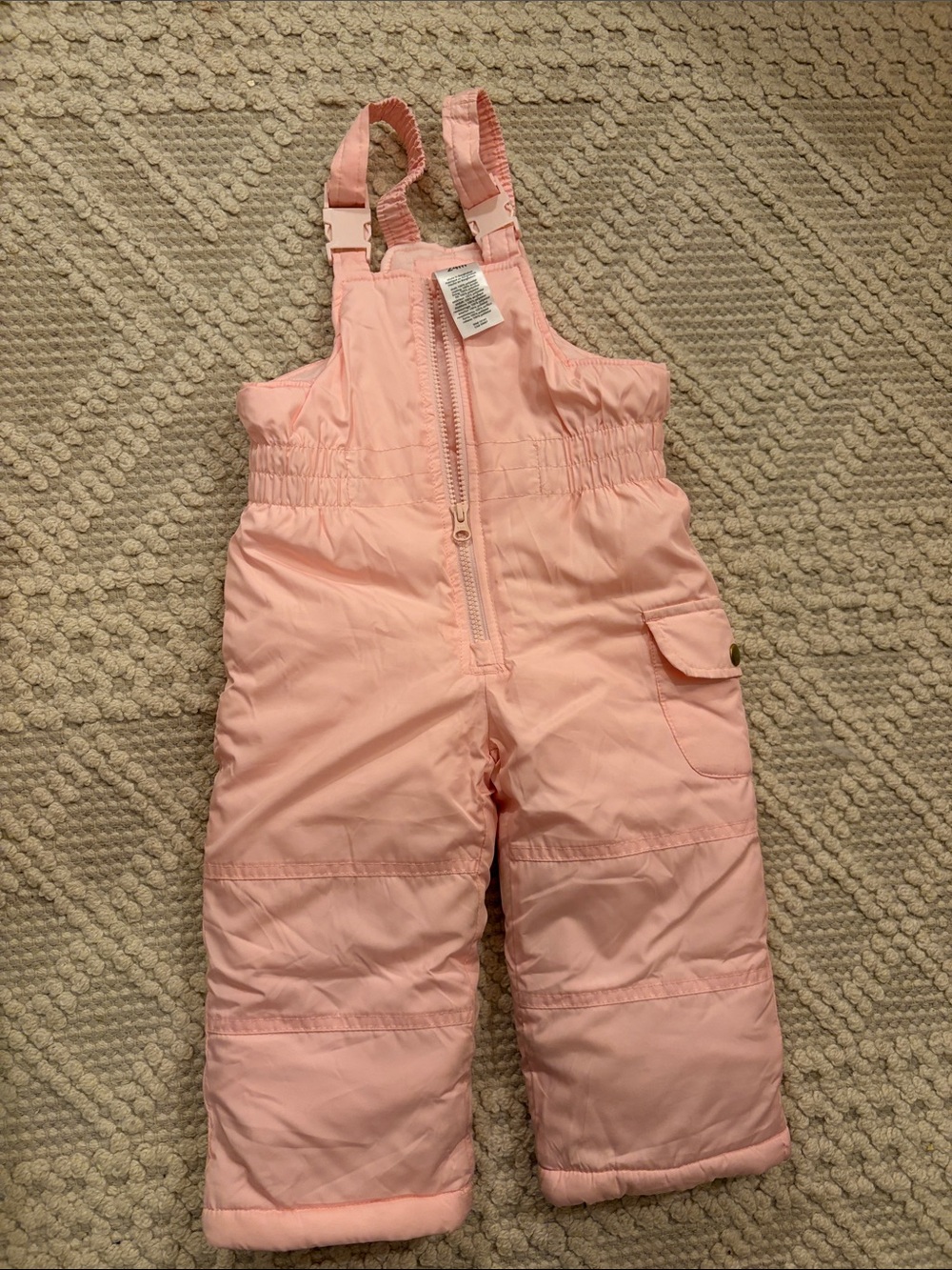Carter's Light Pink Insulated Kids Snow Overalls
